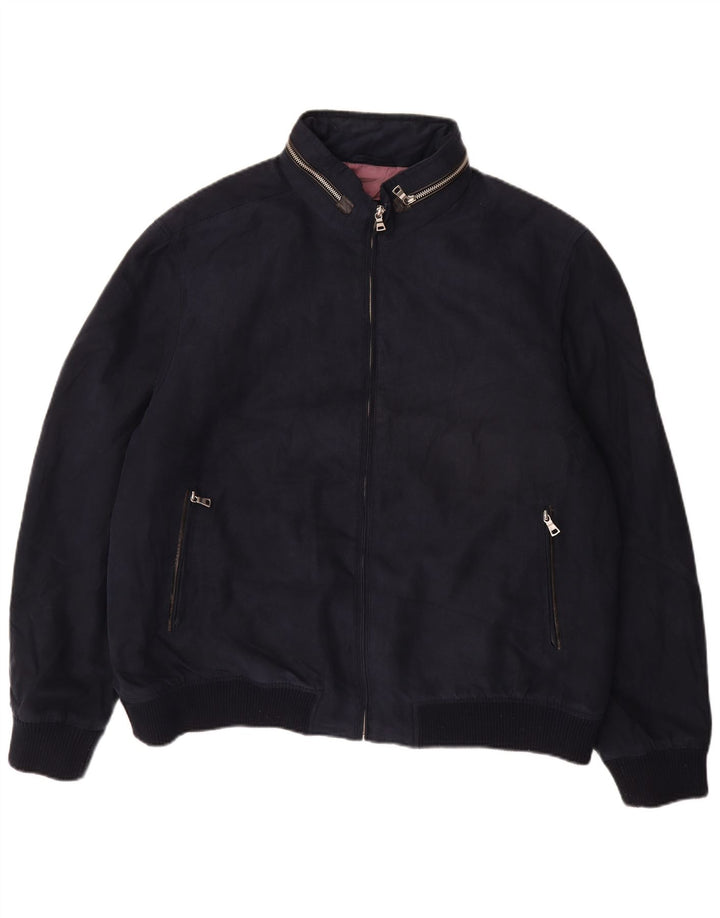 Vintage męska kurtka bomber UK 44 2XL granatowa