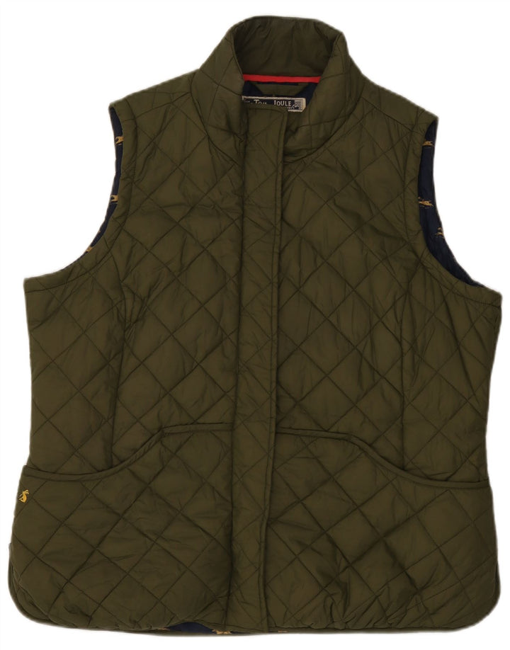 Damska pikowana kamizelka Joules UK 18 XL, poliester khaki
