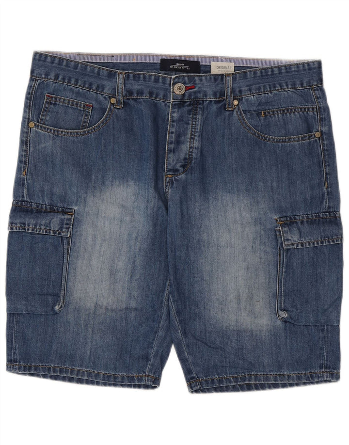 Męskie spodenki jeansowe Brugi Cargo W36, duże, niebieskie