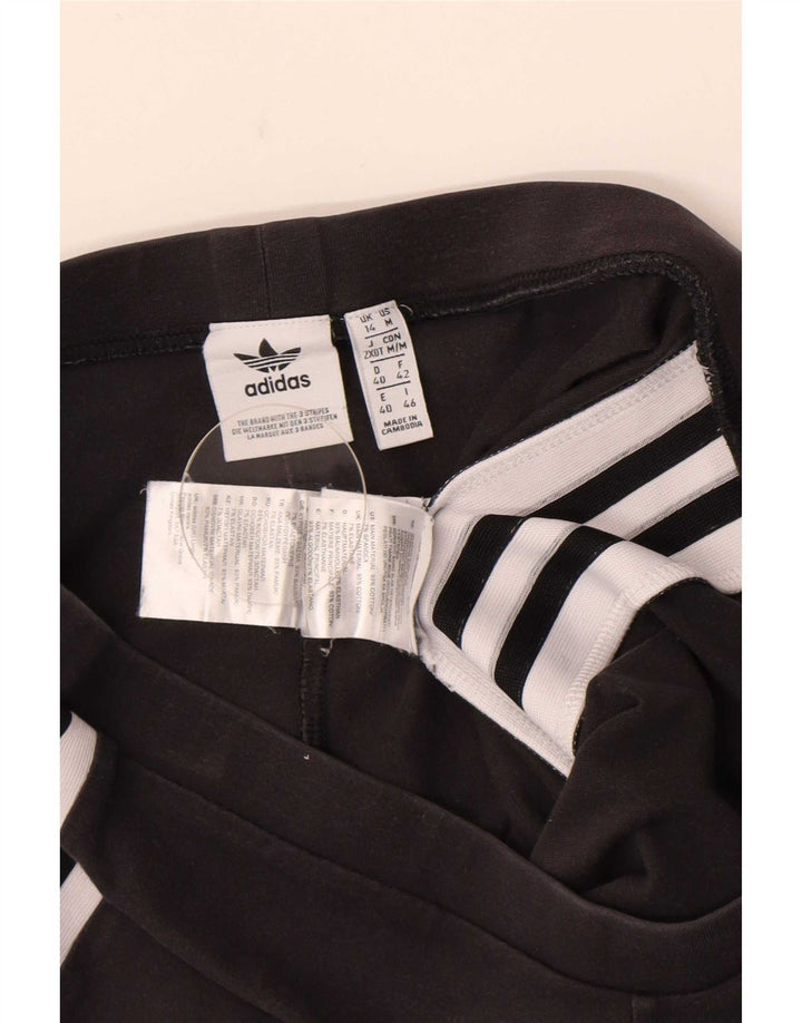 Damskie legginsy Adidas Graphic UK 14, średnie, czarne, bawełniane