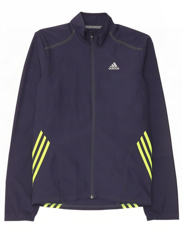 Adidas Męska bluza dresowa, mała, granatowa, poliestrowa