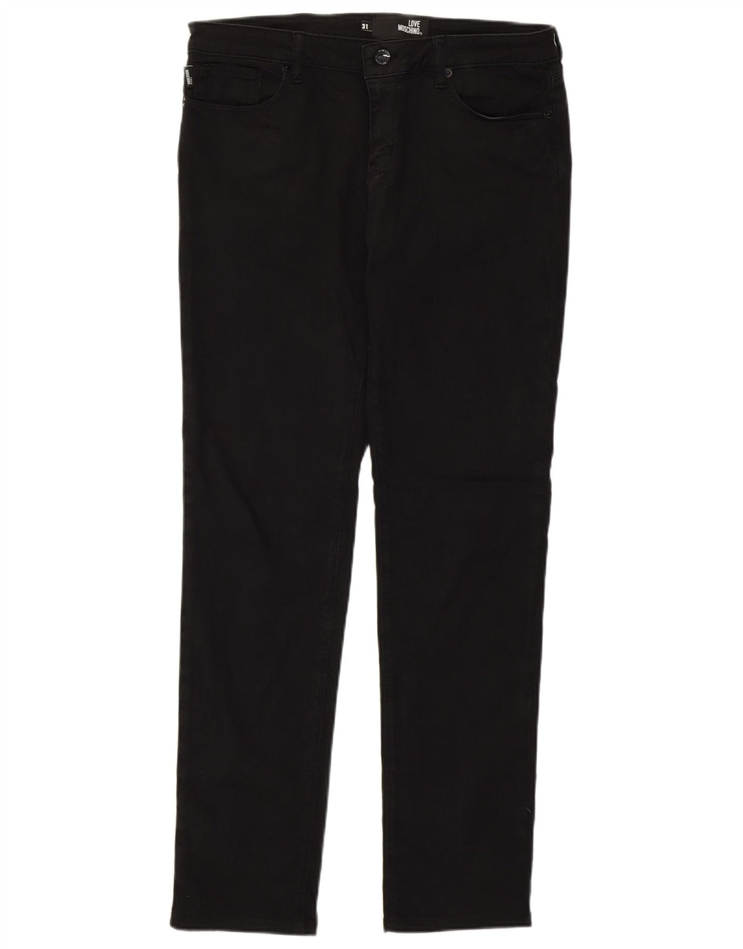 Damskie dżinsy Moschino Slim W31 L30 Czarne bawełniane