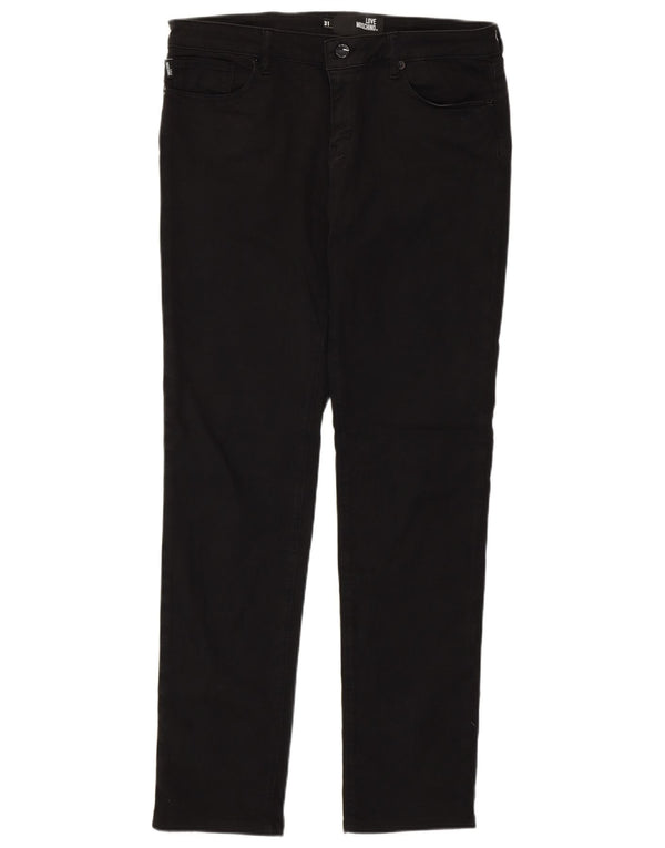 Moschino Womens Slim Jeans W31 L30 Black Cotton