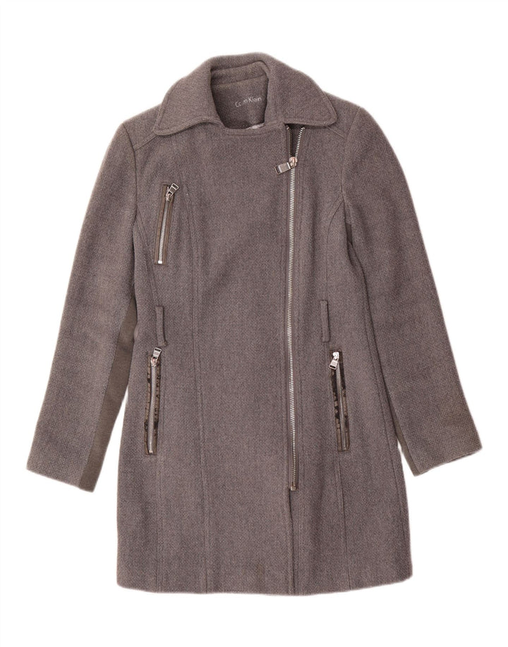 Płaszcz damski Calvin Klein UK 10 Small, szary, wełniany