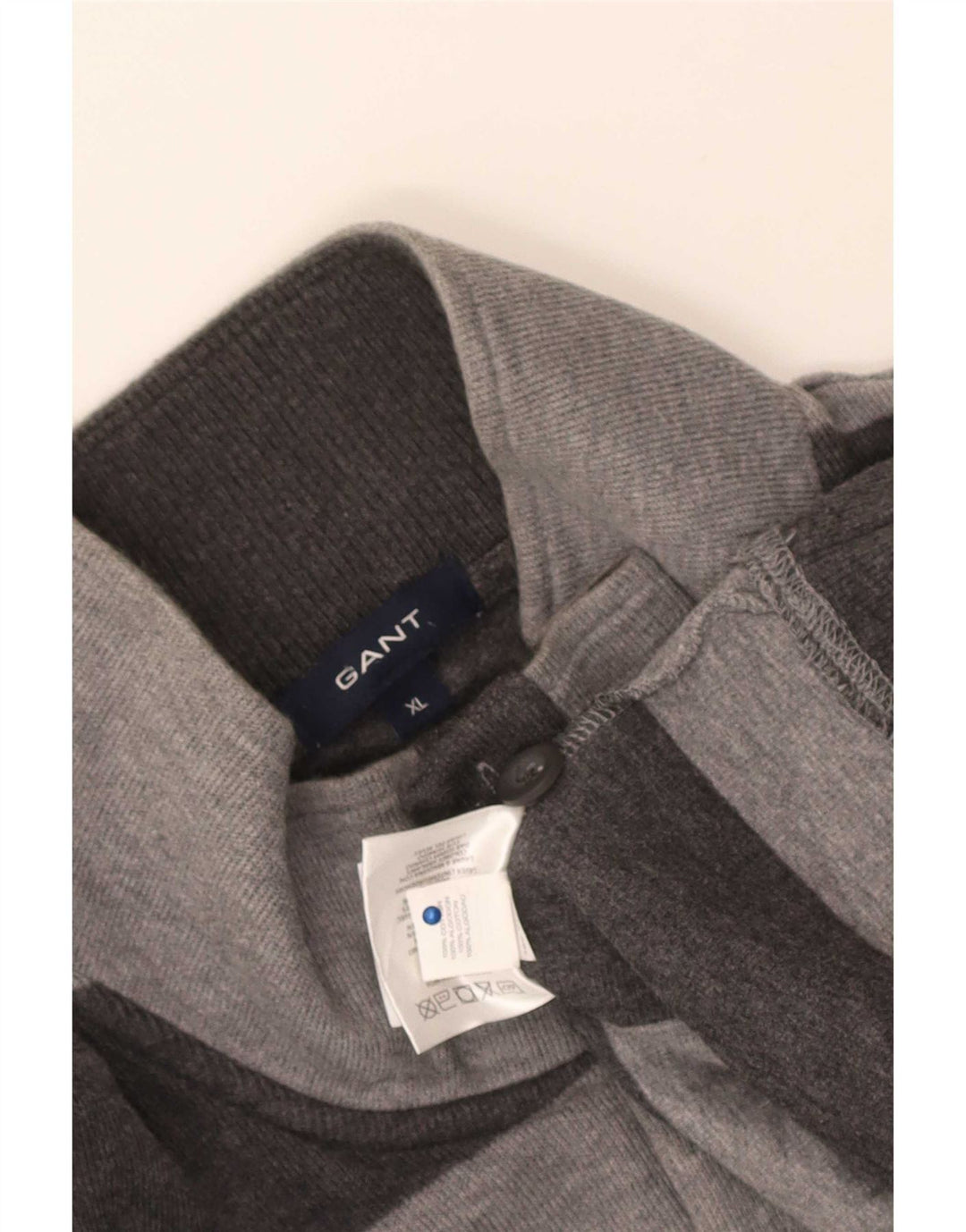 Męski sweter zapinany na guziki Gant XL, bawełniany w szare paski