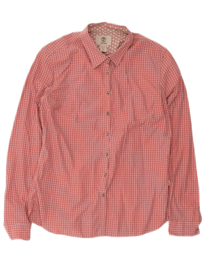 Damska koszula Timberland Slim Fit EU 42, duża, czerwona bawełna w kratkę