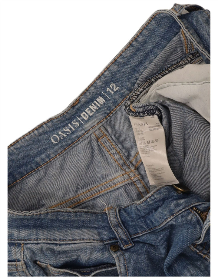 Damskie spodenki jeansowe OASIS UK 12 Medium W32, niebieska bawełna