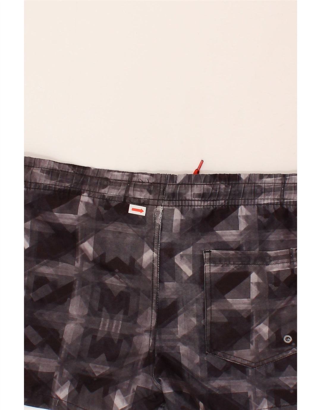 UMBRO Boys Swimming Shorts 7-8 Years Small Grey Geometric Vintage Umbro and Second-Hand Umbro from Messina Hembry 