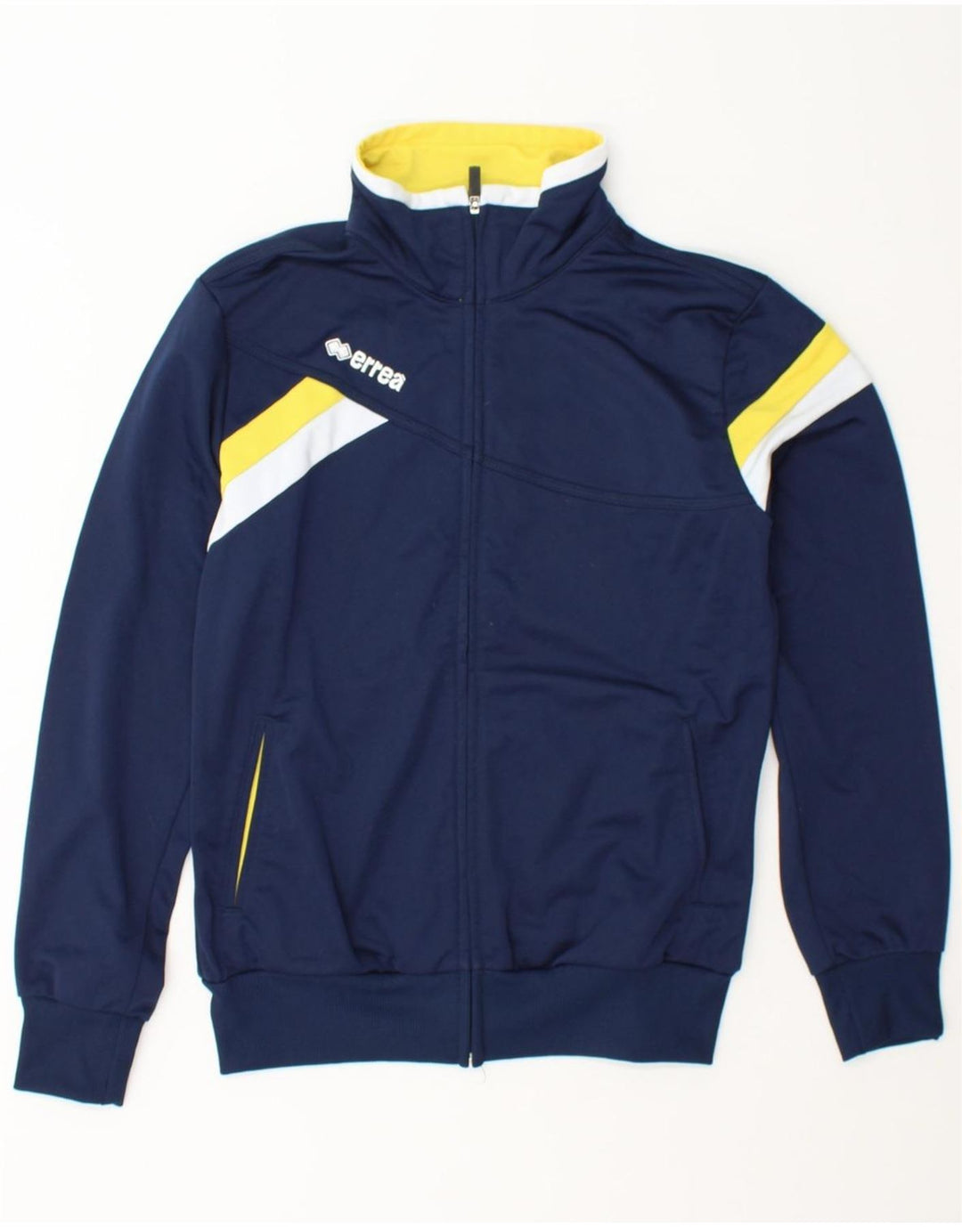 ERREA Boys Tracksuit Top Jacket 13-14 Years Large Navy Blue Colourblock Vintage Errea and Second-Hand Errea from Messina Hembry 