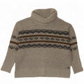 Damski sweter z golfem Weird Fish UK 14, duży, szary Fair Isle