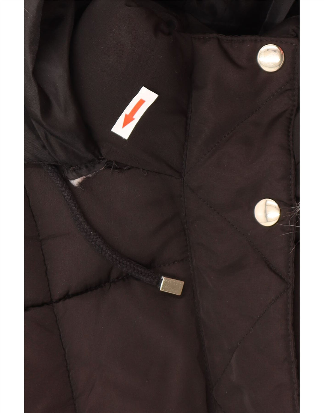 Damska kurtka z kapturem, oversize, wyściełana Topshop UK 8, mała, czarna, poliester