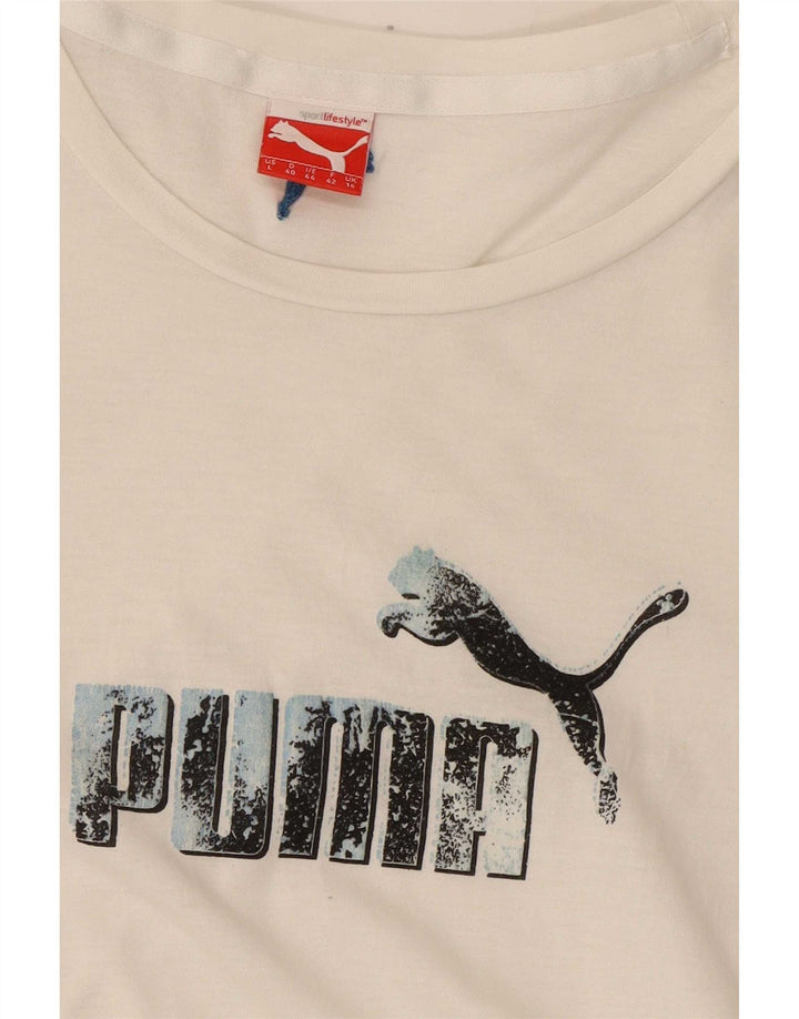 Damska koszulka z grafiką Puma Top UK 14, duża, biała