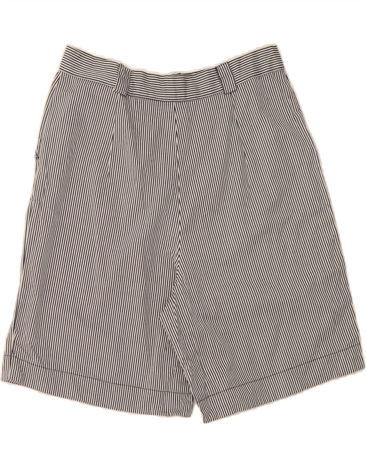 SUPERIOR Womens Casual Shorts W30 Medium  Navy Blue Pinstripe Nautical Vintage Superior and Second-Hand Superior from Messina Hembry 