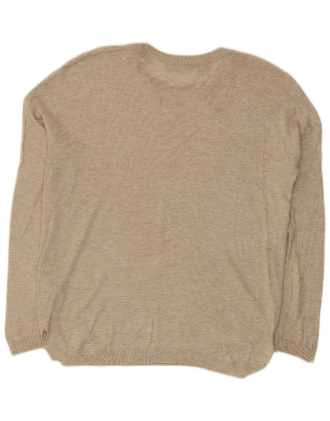 Sweter damski Marks & Spencer z okrągłym dekoltem, UK 10, mały, beżowy, wiskoza