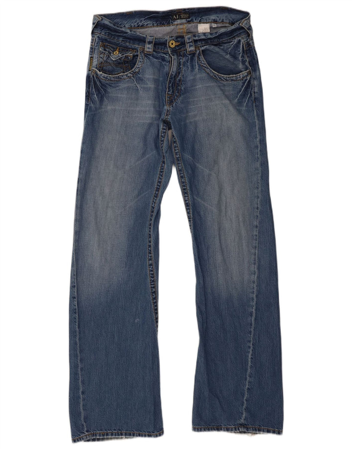 Damskie jeansy Bootcut Armani W33 L33 Niebieskie bawełniane