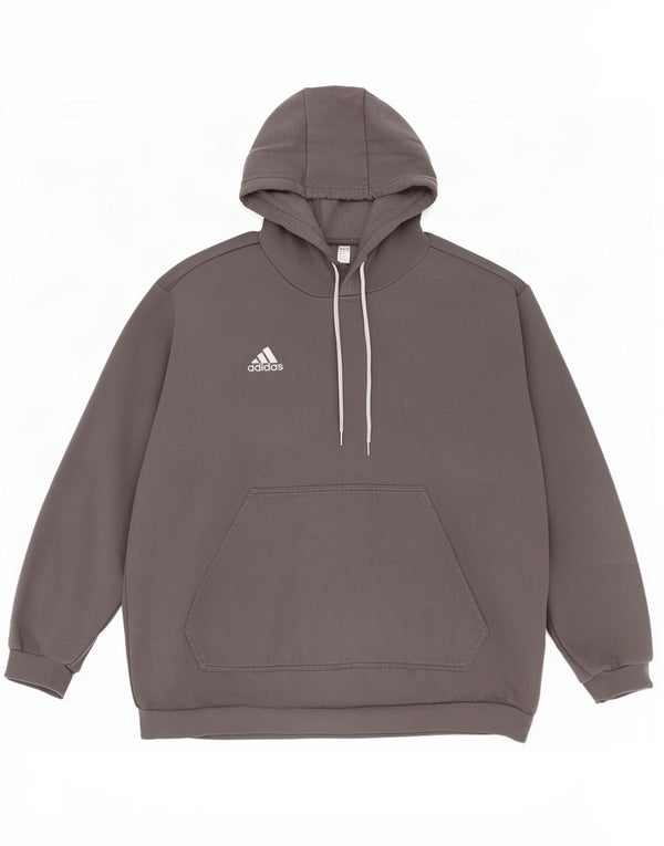Adidas Męska bluza z kapturem 2XL Szara bawełna
