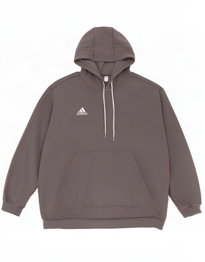 Adidas Męska bluza z kapturem 2XL Szara bawełna
