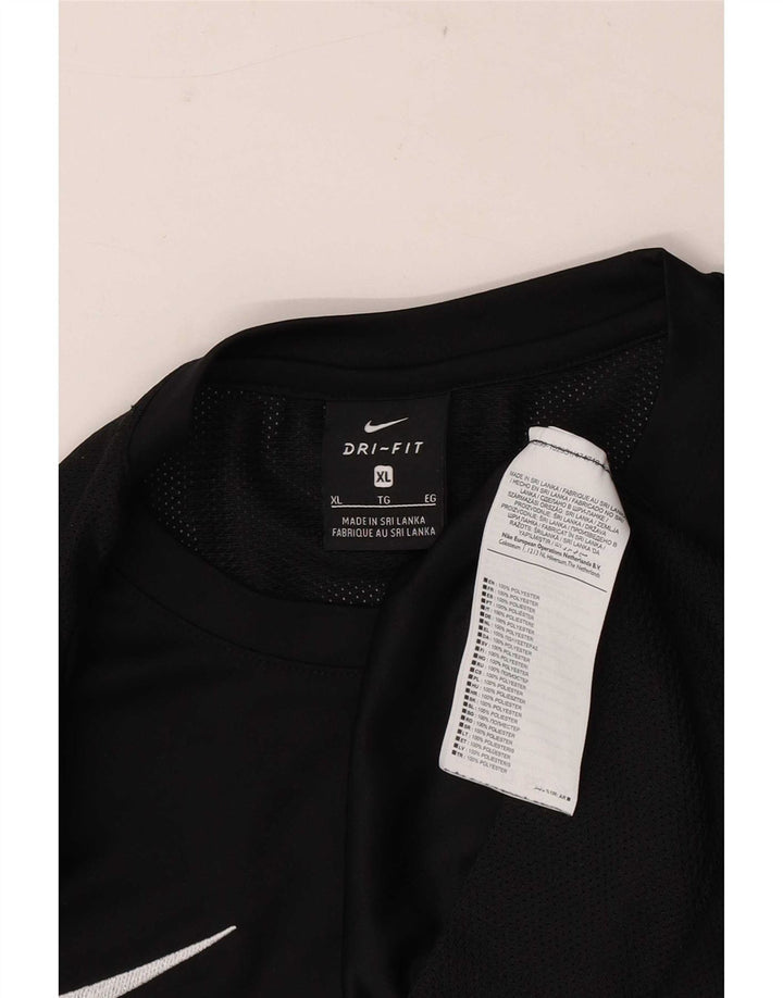 Męski T-shirt Nike Dri Fit Top XL Czarny poliester z blokami kolorów