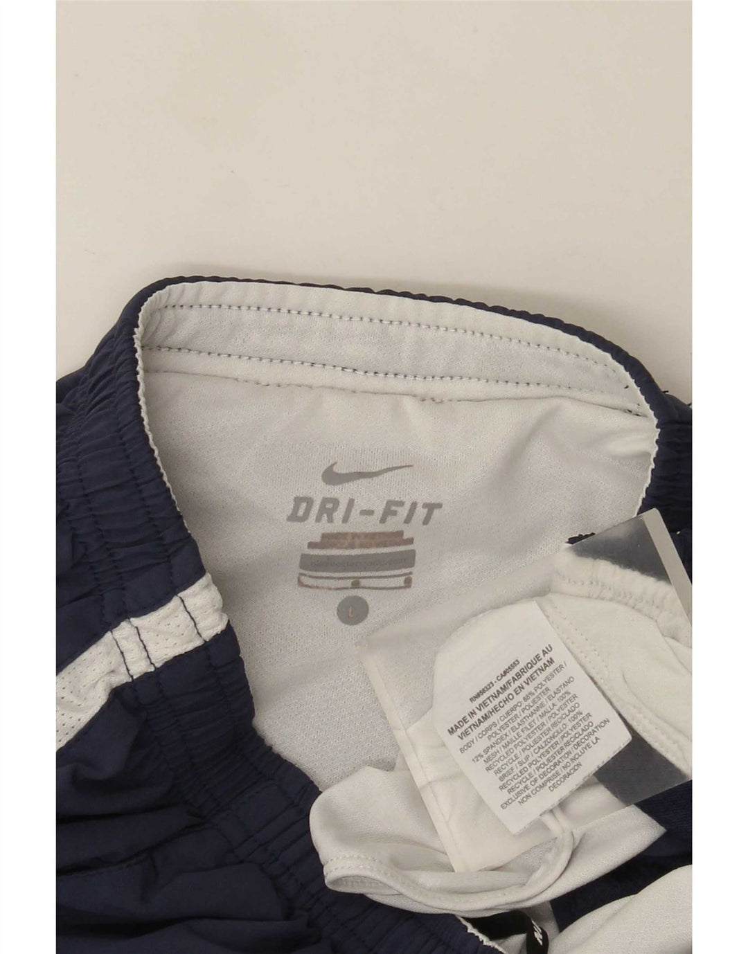 Męskie spodenki sportowe Nike Dri Fit, duży, granatowy, poliestrowy blok kolorów