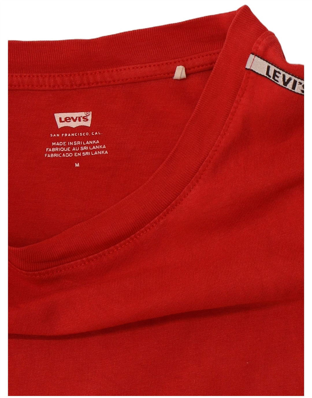 Damski t-shirt LEVI'S Crop Top UK 12 w kolorze średniej czerwieni