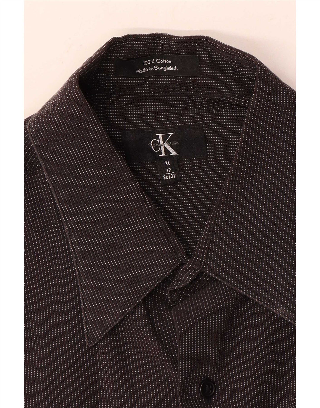 Koszula męska Calvin Klein rozmiar 17 XL, bawełniana w szare paski
