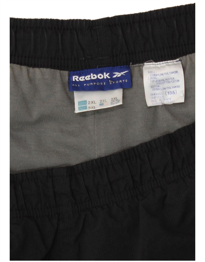 Męskie spodnie dresowe Reebok 2XL, czarny nylon