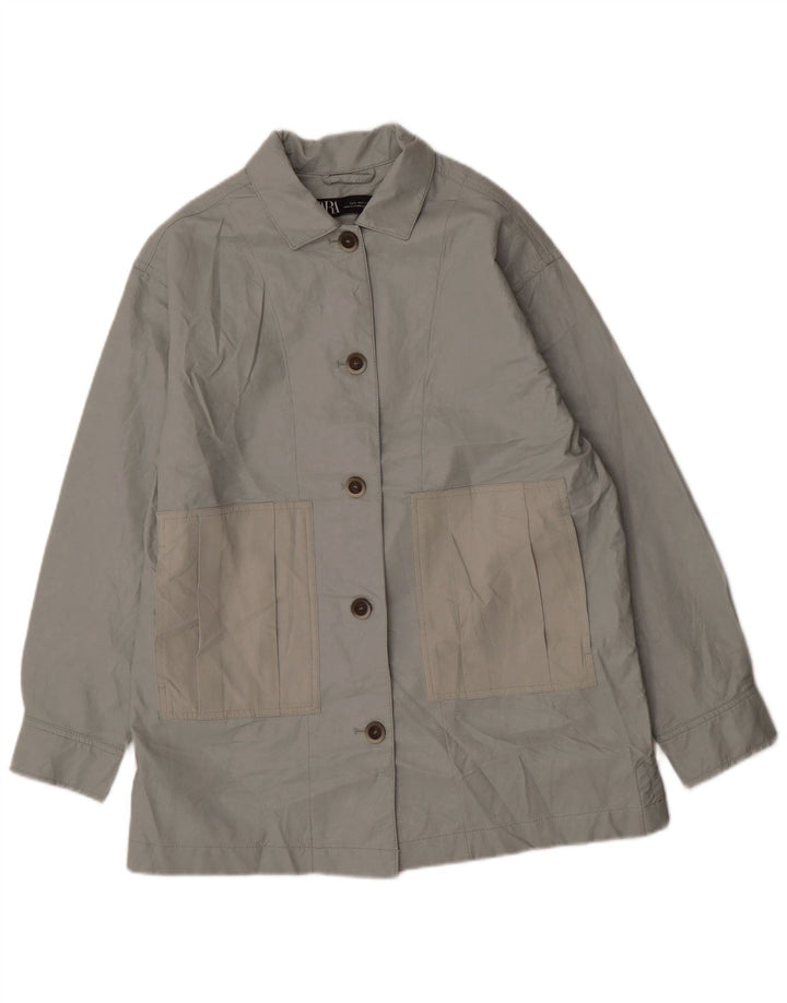 Damska kurtka oversize ze sztucznej skóry Zara UK 10, mała, zielona z poliuretanu