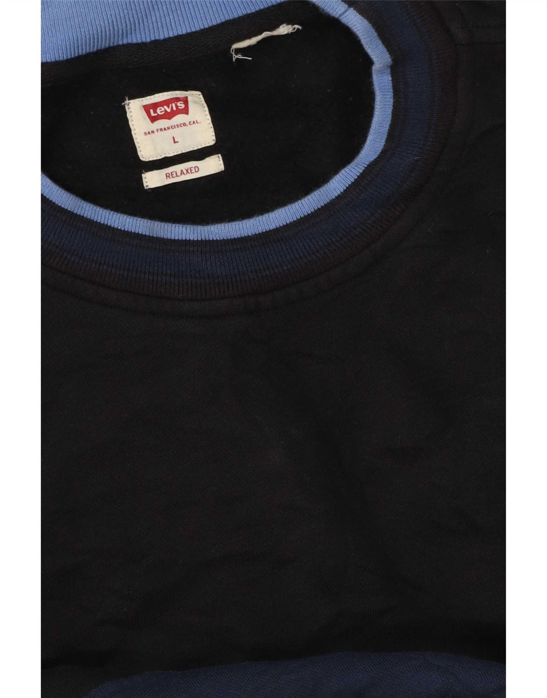 Męski sweter Levi's o swobodnym kroju, duży, granatowy, z blokami kolorów