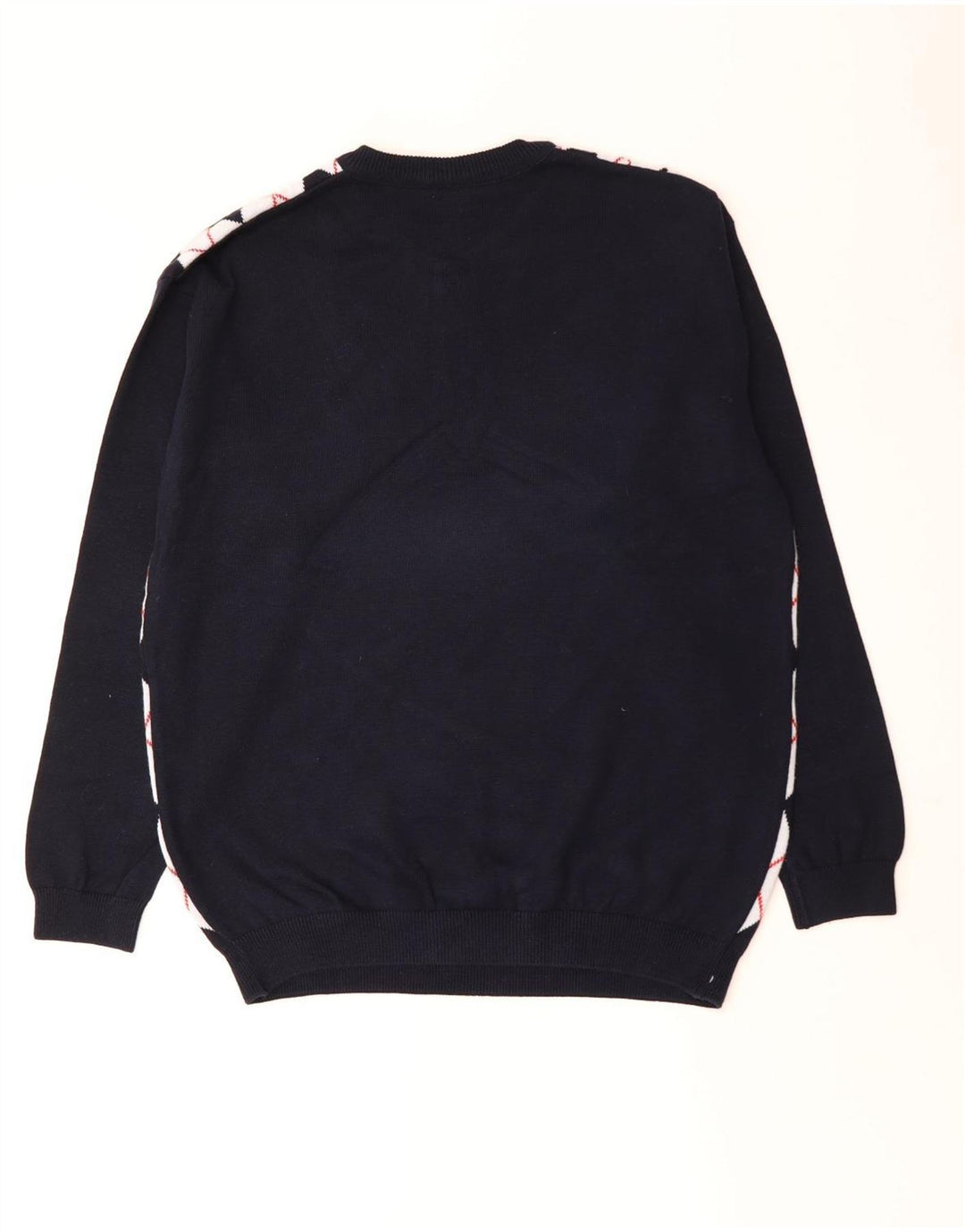 Męski sweter Lacoste z okrągłym dekoltem, rozmiar 6 XL, granatowy Argyle/Diament