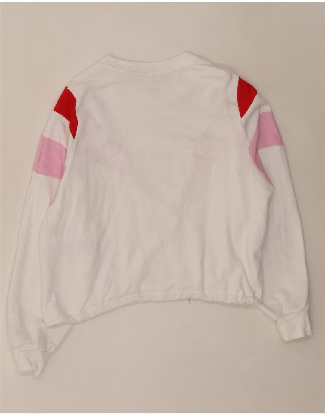 LEVI'S Womens Oversized Sweatshirt Jumper UK 10 Small White Colourblock Vintage Levi's and Second-Hand Levi's from Messina Hembry 