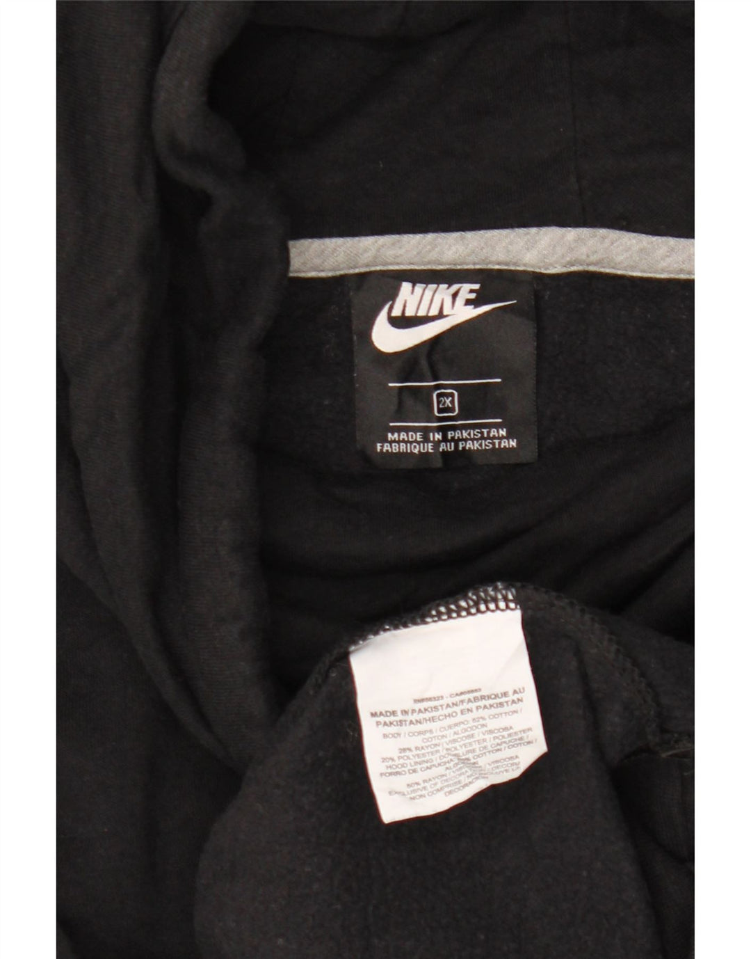 Damski sweter oversize z kapturem Nike UK 20 2XL, czarny, bawełniany