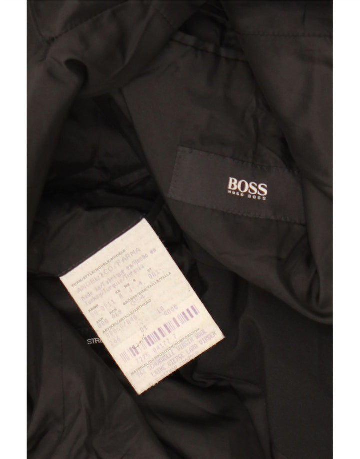 Męska marynarka zapinana na 3 guziki HUGO BOSS EU 54 2XL Czarna wełna