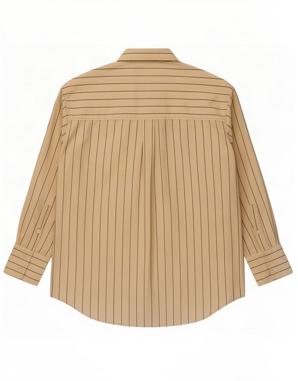 Damska koszula wierzchnia Marks & Spencer UK 10, mała, beżowa, bawełniana w prążki