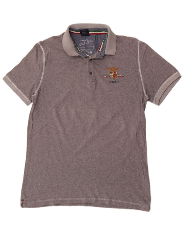 Męska koszulka polo Aeronautica Militare XL, szara, bawełniana