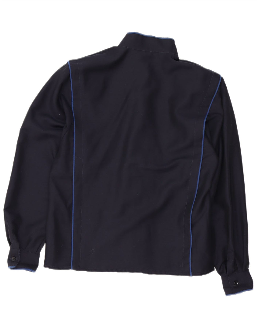 Damska bluzka koszulowa VINTAGE EU 38 Średni granatowy wełna