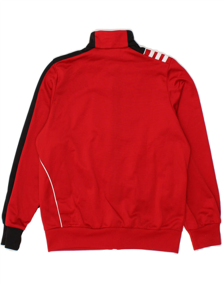 ADIDAS Boys Tracksuit Top Jacket 9-10 Years Red Colourblock Polyester Vintage Adidas and Second-Hand Adidas from Messina Hembry 