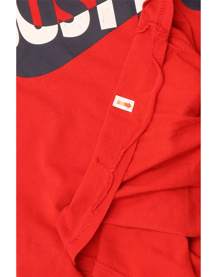 Męski T-shirt Nike o sportowym kroju z grafiką, bawełniany, średni czerwony