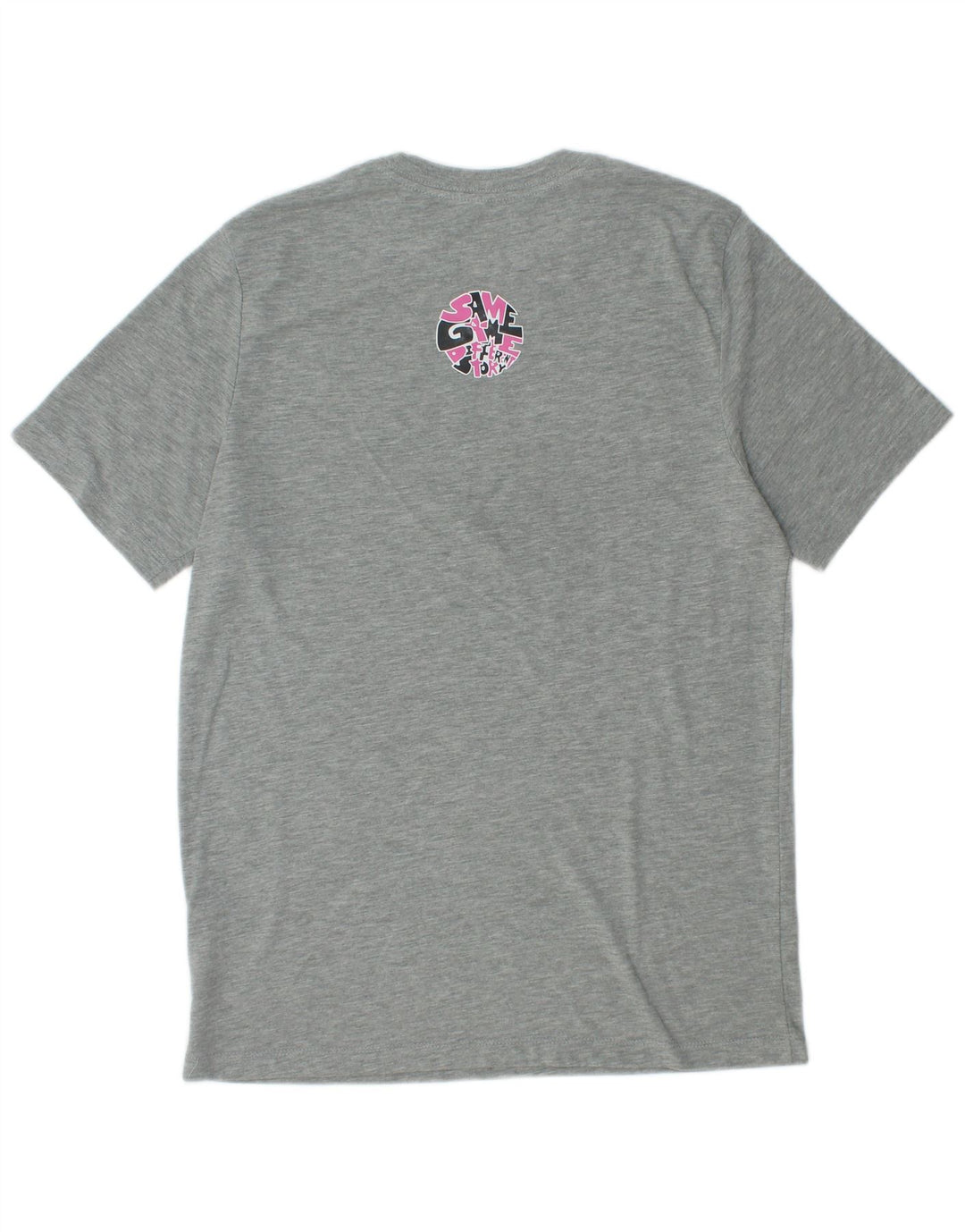 NIKE Mens Graphic T-Shirt Top Medium Grey Polyester