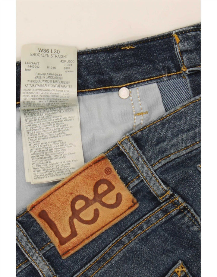 Męskie dżinsy Lee Brooklyn Straight W36 L30 Niebieskie bawełniane