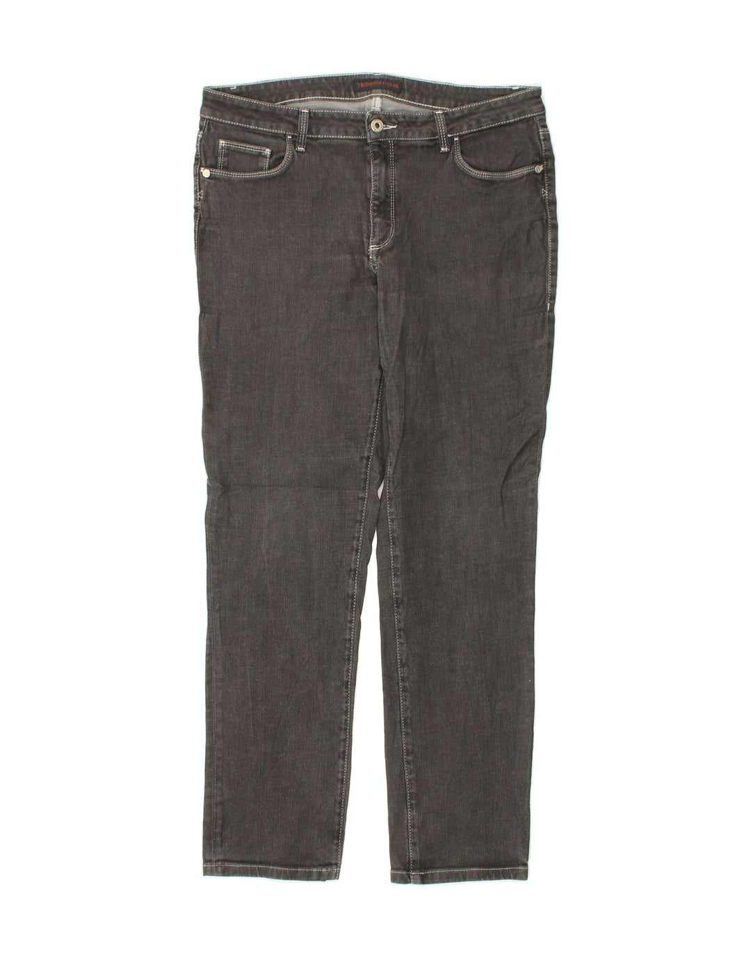 TRUSSARDI Womens Slim Jeans W34 L30  Grey Cotton Vintage Trussardi and Second-Hand Trussardi from Messina Hembry 
