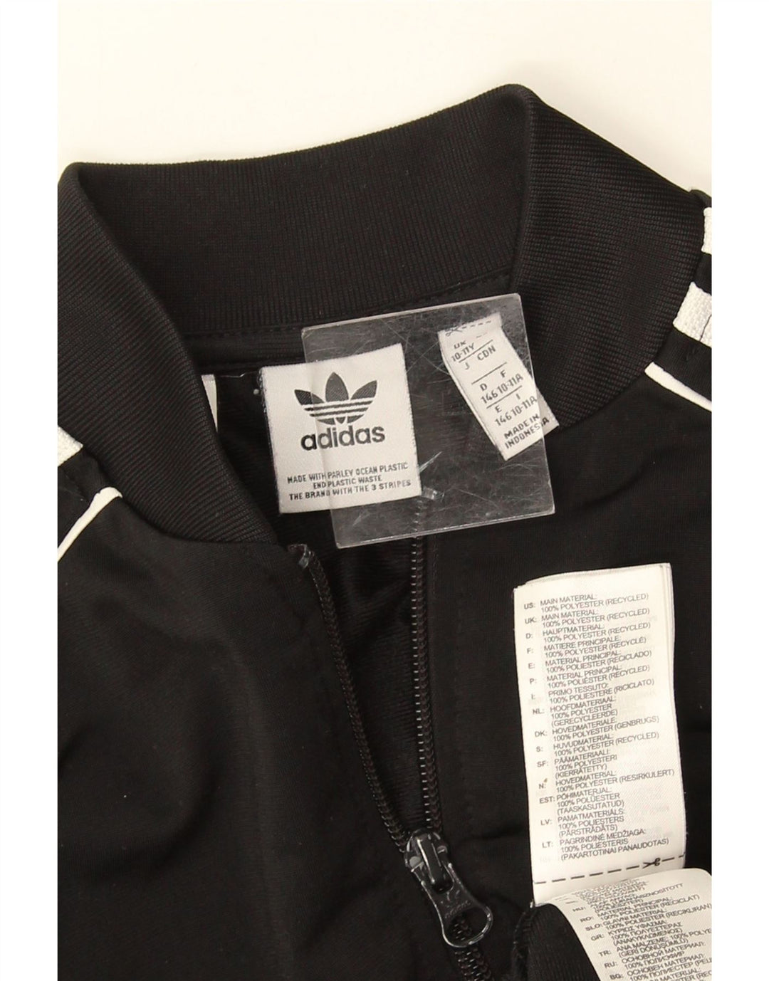 Chłopięca bluza dresowa ADIDAS 10-11 lat, czarna, poliester