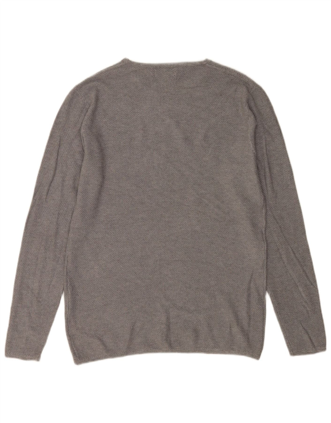 Męski sweter z okrągłym dekoltem ZARA, średnioszary, wiskozowy