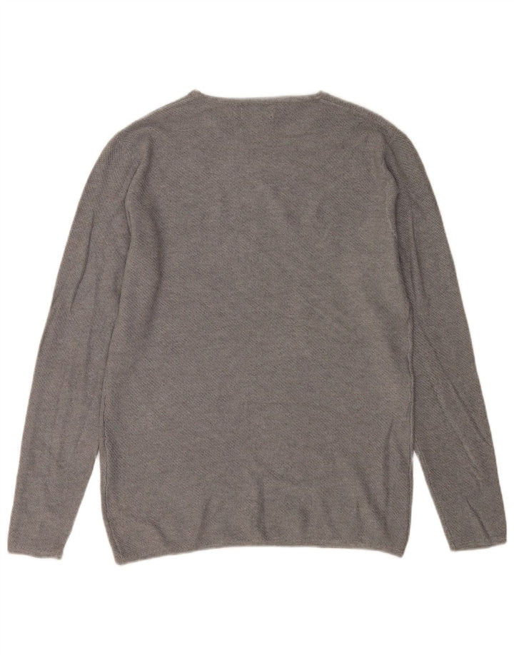 Męski sweter z okrągłym dekoltem ZARA, średnioszary, wiskozowy