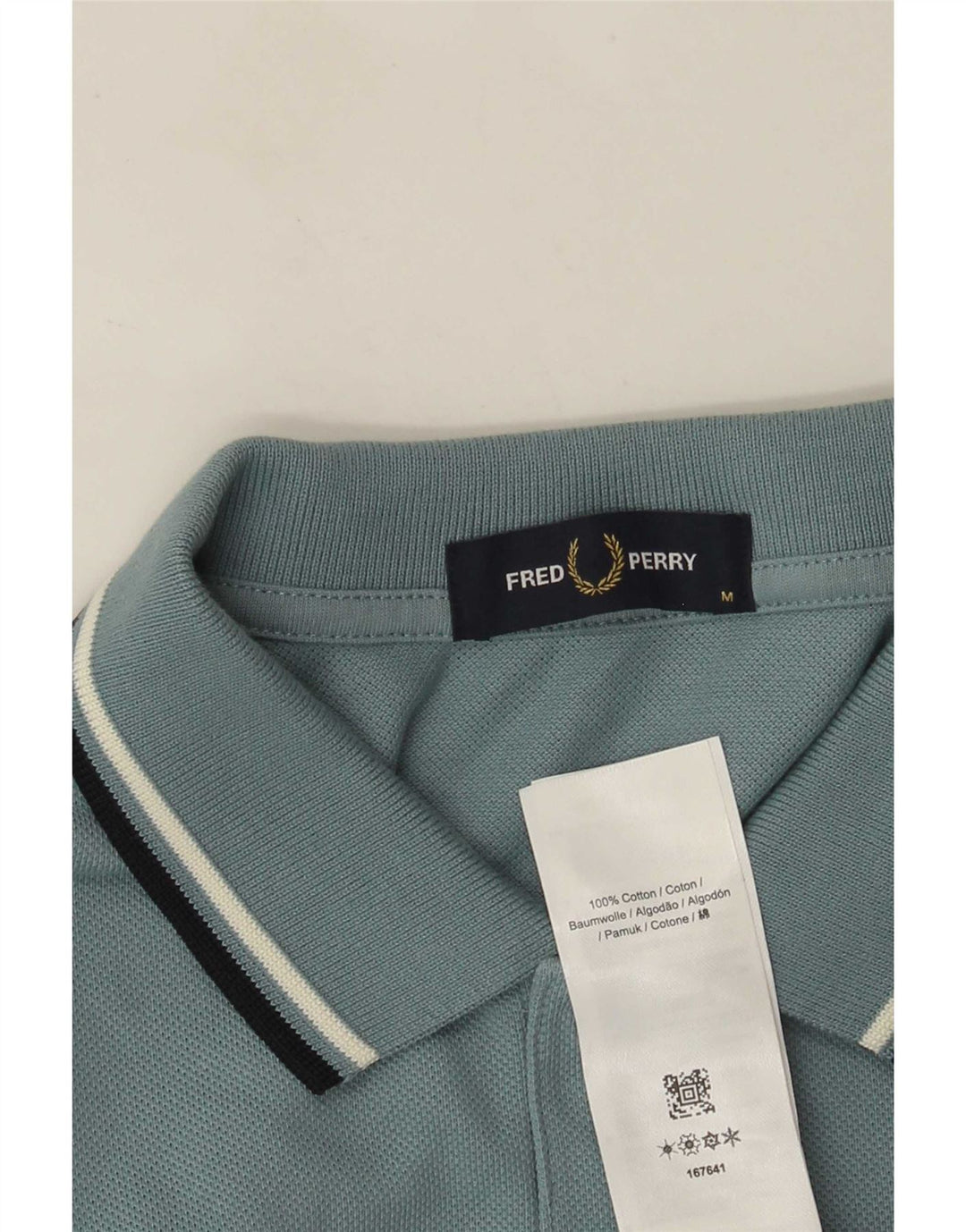 Męska koszulka polo Fred Perry, bawełniana w średnie niebieskie paski