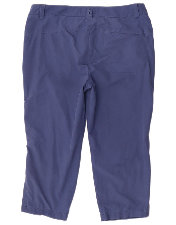 Damskie spodnie Cargo Capri Rohan UK 14 Large W36 L22 Niebieski poliamid