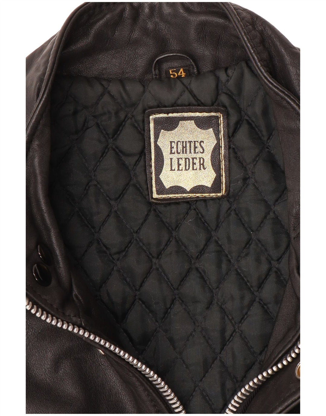 Męska kurtka wojskowa skórzana VINTAGE IT 54 2XL czarna skóra