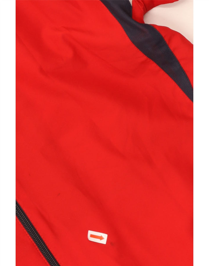 Męska kurtka dresowa PUMA, mała, czerwona, poliestrowa z blokami kolorów