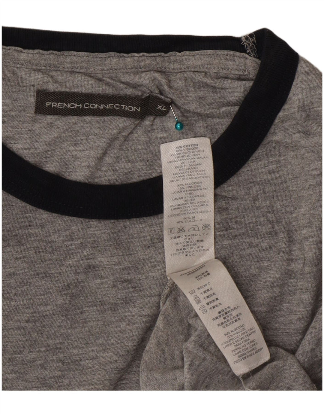 T-shirt męski French Connection Top XL, szara bawełna