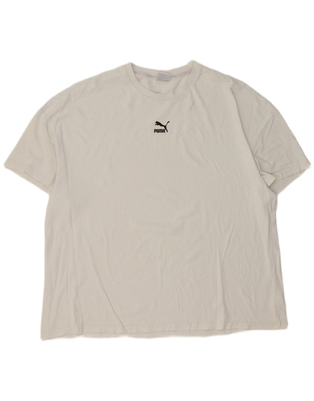 PUMA Mens T-Shirt Top XL White Cotton