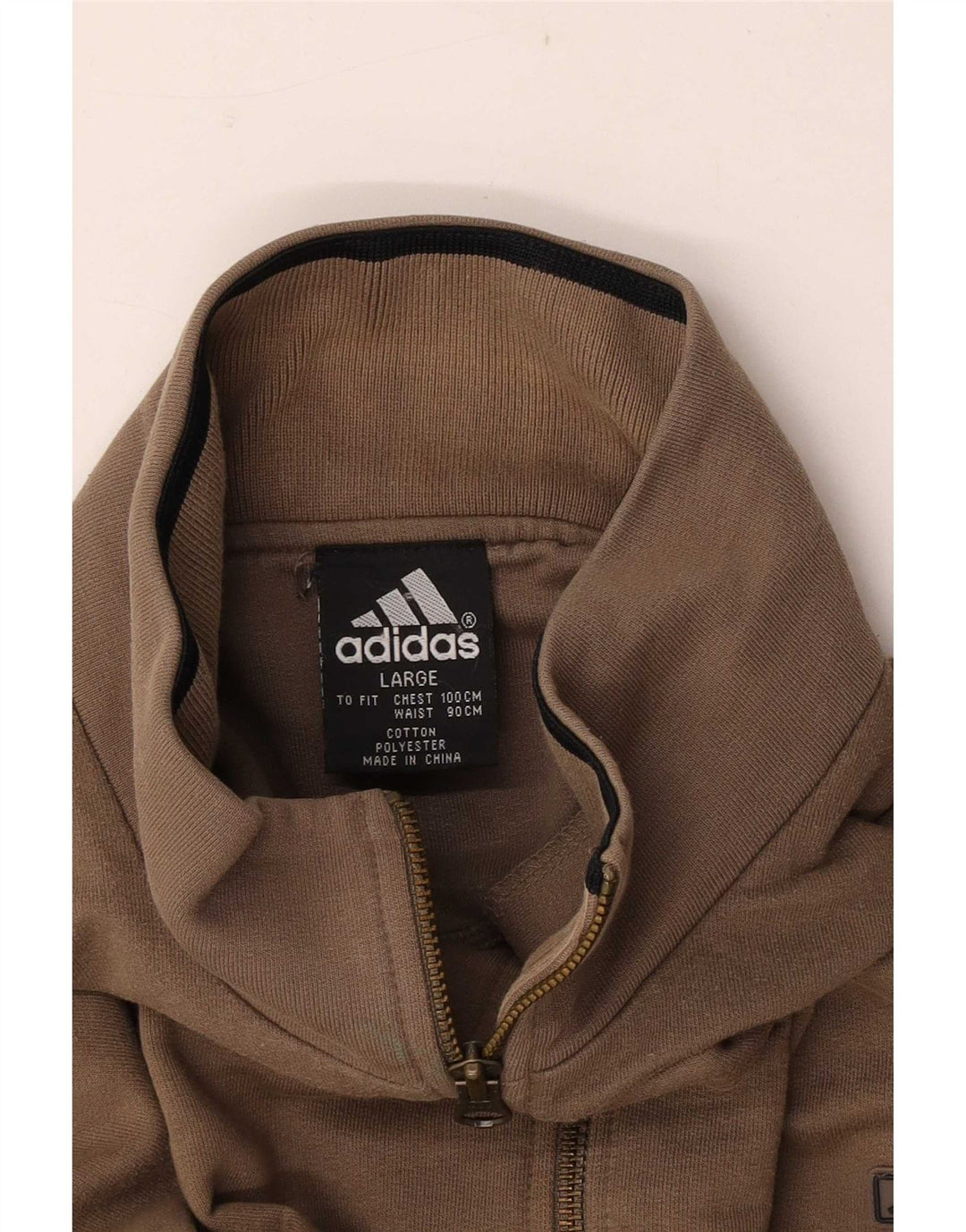 Bluza męska Adidas z zamkiem błyskawicznym, duża, brązowa